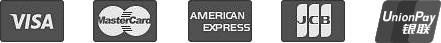 利用可能なクレジットカードVISA JCB American Express UC DC NICOS MasterCard Saison JTB 楽天KC おサイフケータイ 利用可